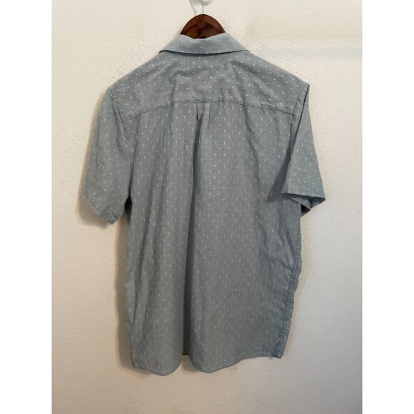 Volcom Men’s Modern Fit Gray Short Sleeve Button Down Shirt Size XL Polka Dot - Picture 2 of 7